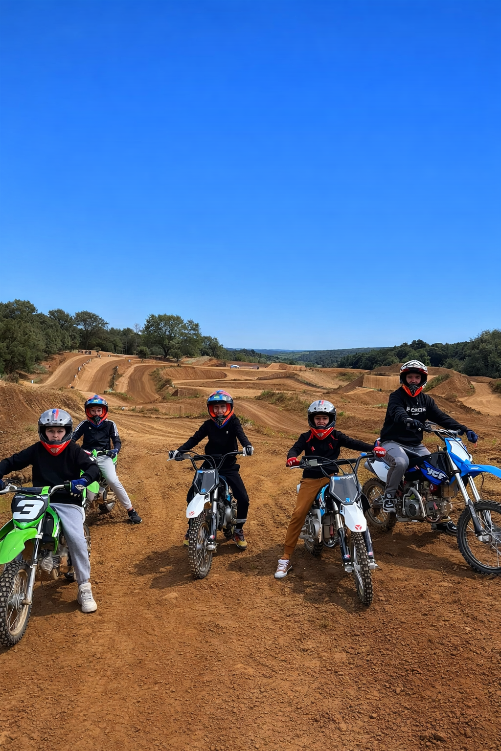 DEBUTANTS motos thermiques de 6 ans à 77 ans  :-)