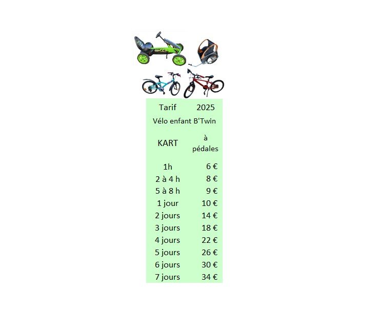 photo tarifs vélos enfants & remorque