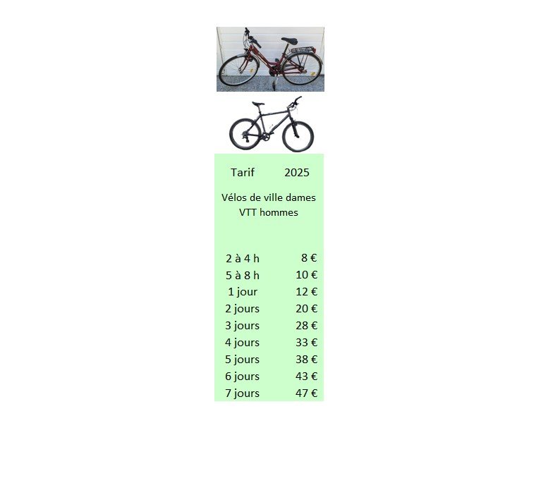 photo tarif vélos de ville