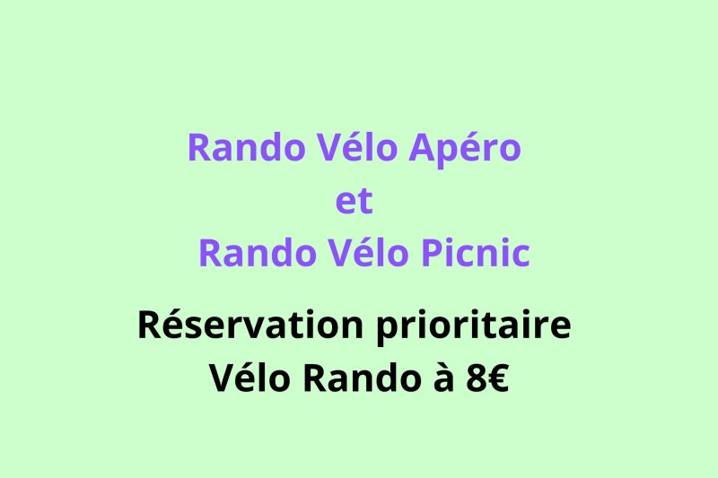  Vélo rando prioritaire à 8€
