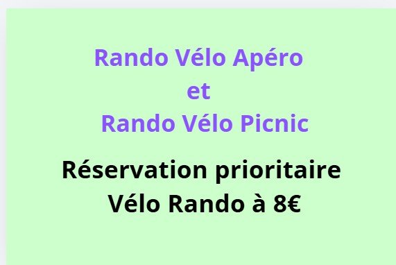  Vélo rando prioritaire à 8€
