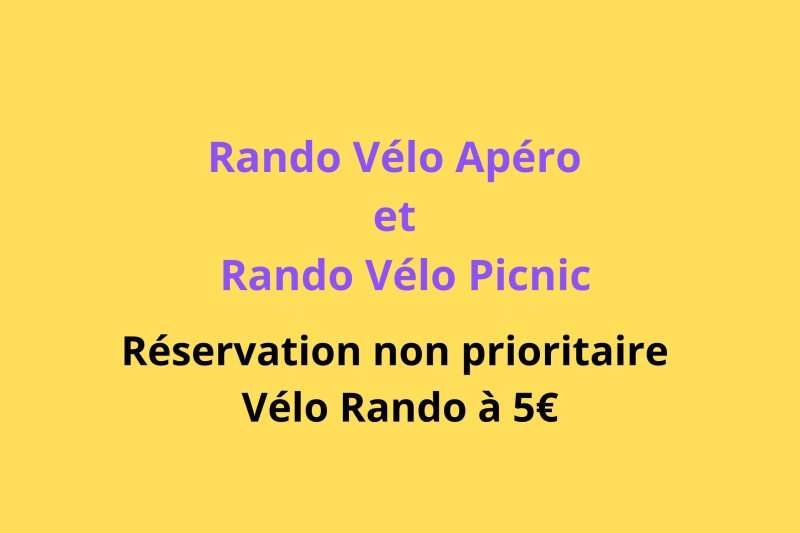  Vélo rando non prioritaire 5€ mardi soir