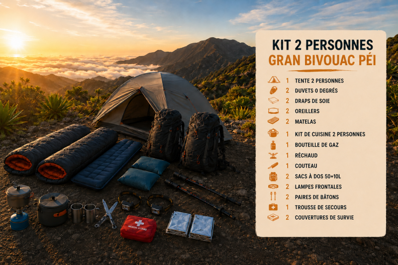 Kit 2 personnes Gran bivouac Péi