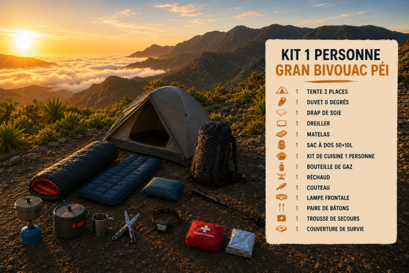 Kit 1 personne Gran bivouac Péi