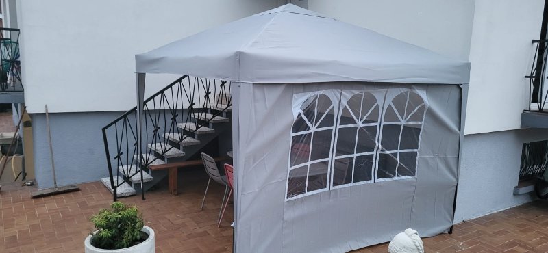 Tonnelle 9M2 grise, pliable Pop'up