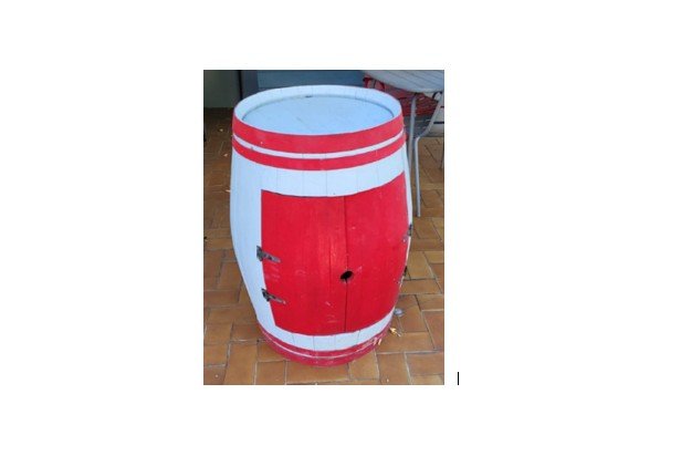  Tonneaux mange-debout- peints en 2 couleurs
